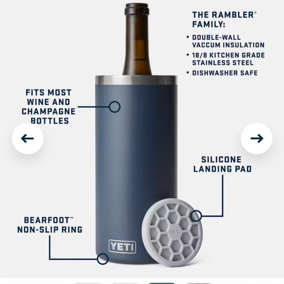 YETI Rambler Wine Chiller- Power Pink - Picture 3 of 14